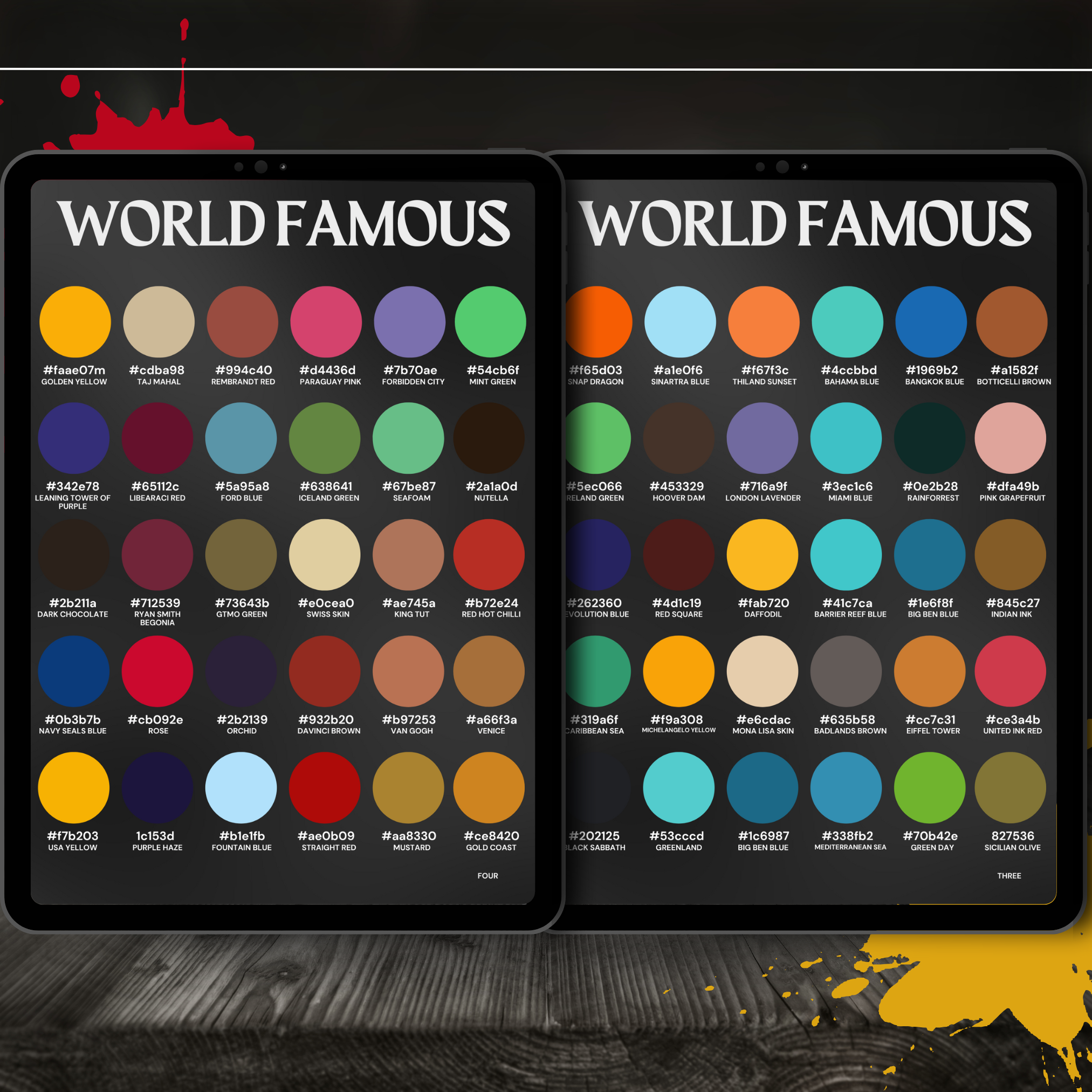 World Famous Ink Procreate Palette – 120 Stunning Tattoo Colors