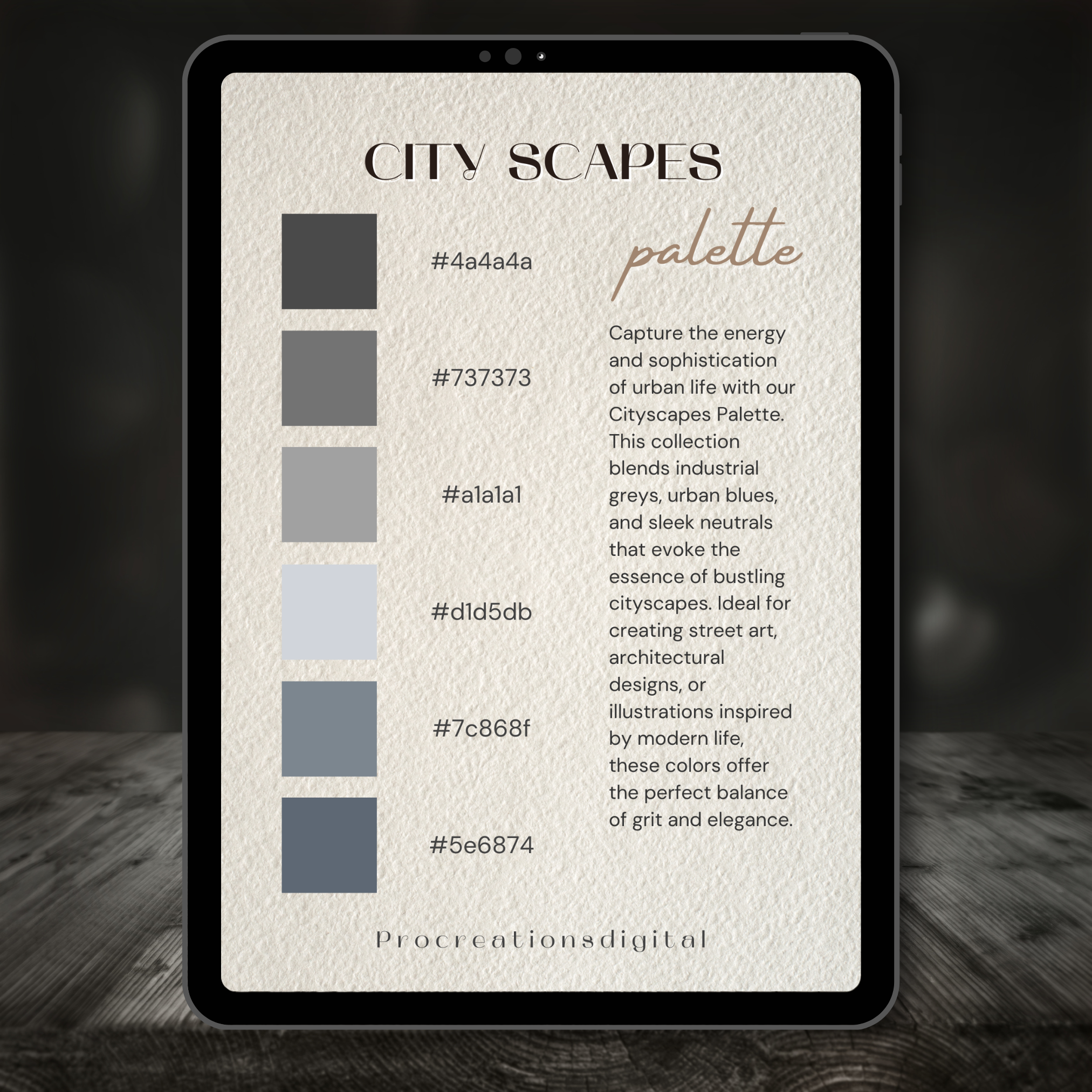 Cityscapes Color Palette for Procreate