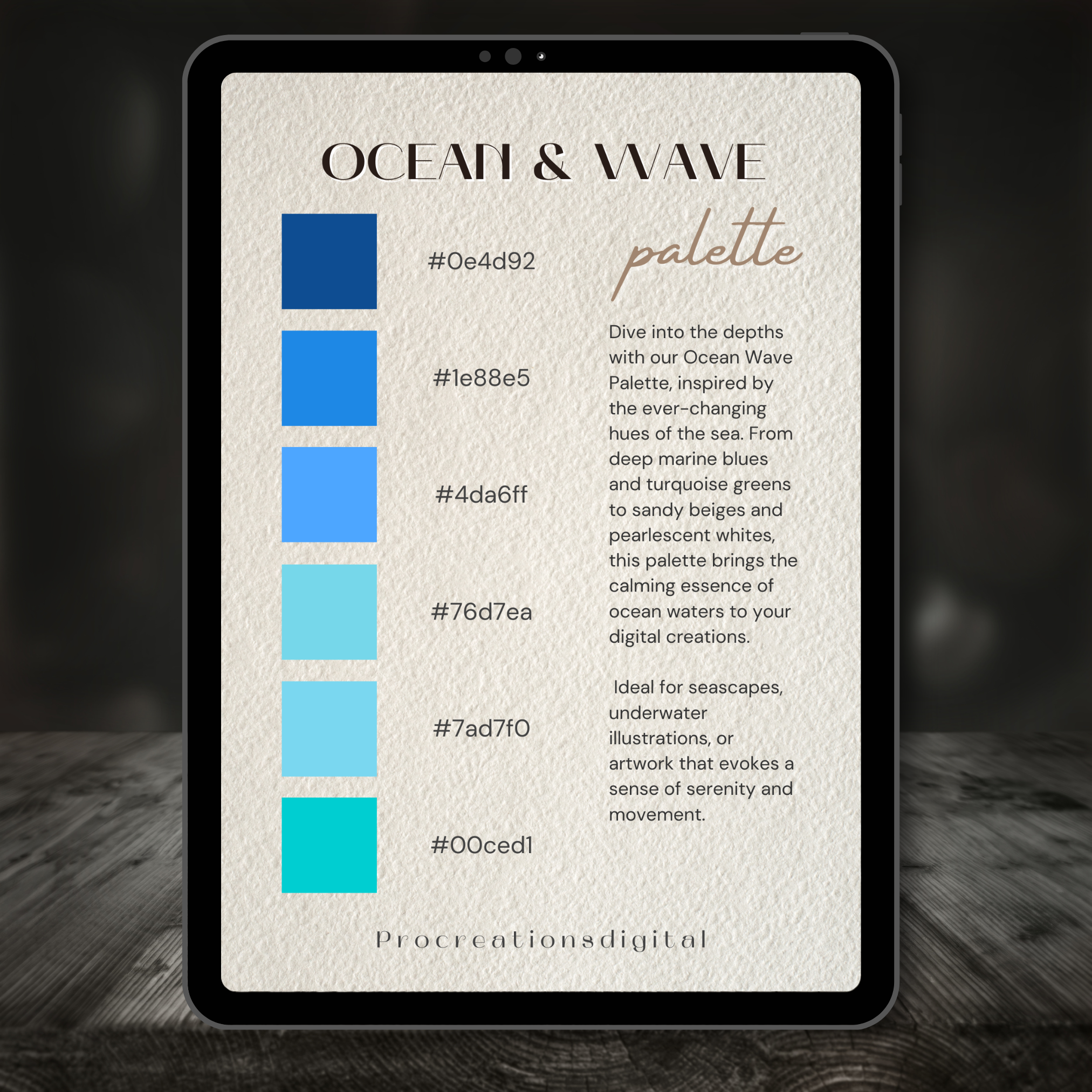 Ocean Water Color Palette – Dive into Creativity