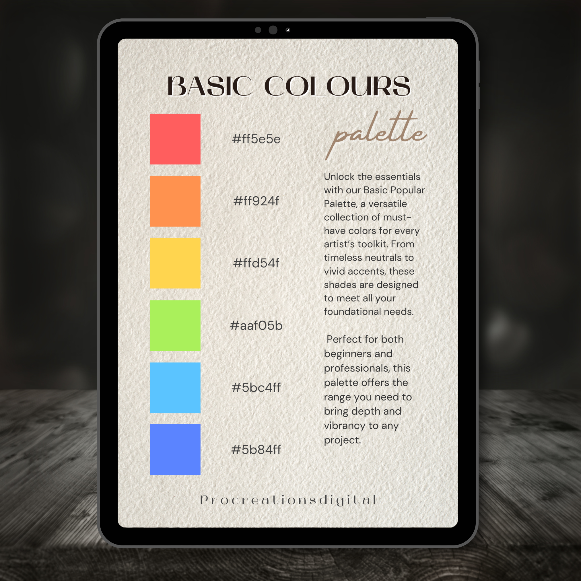 Basic Colors Palette for Procreate