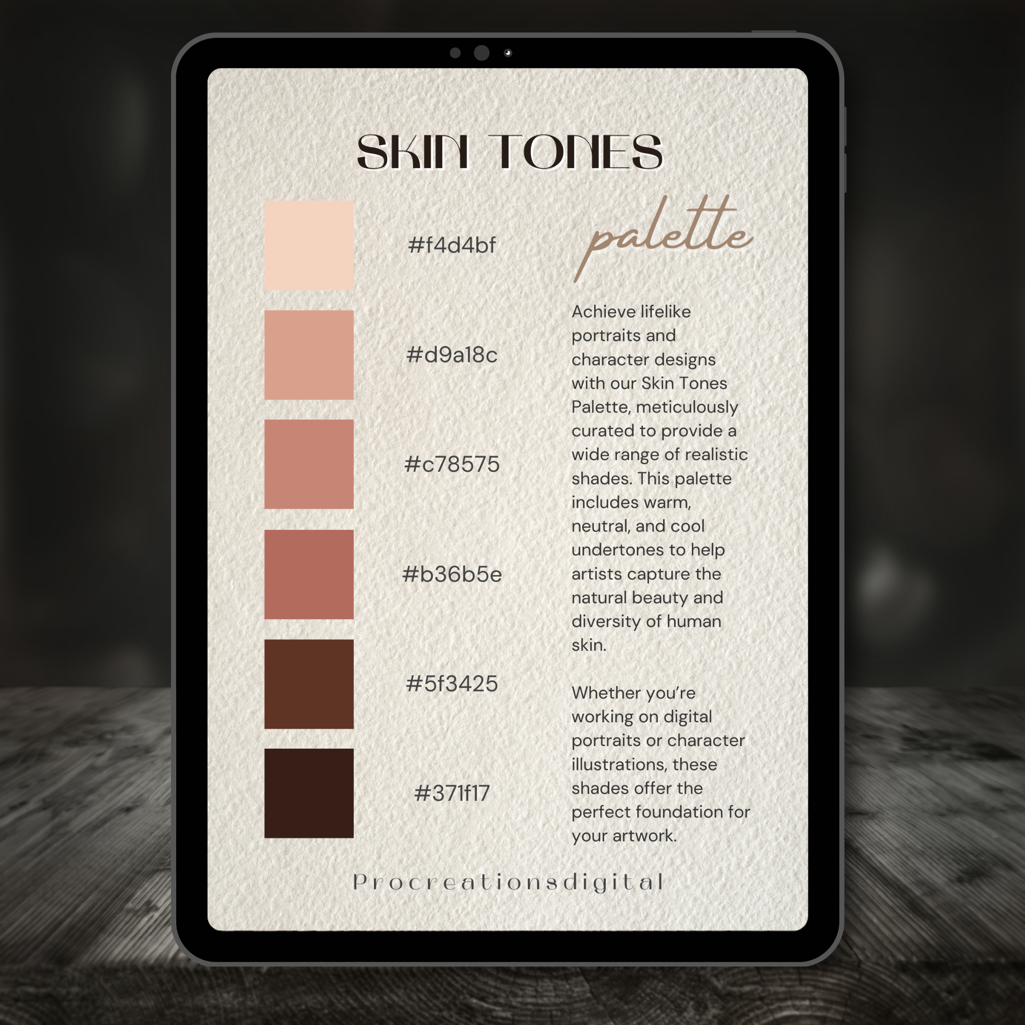 Skin Tones Color Palette