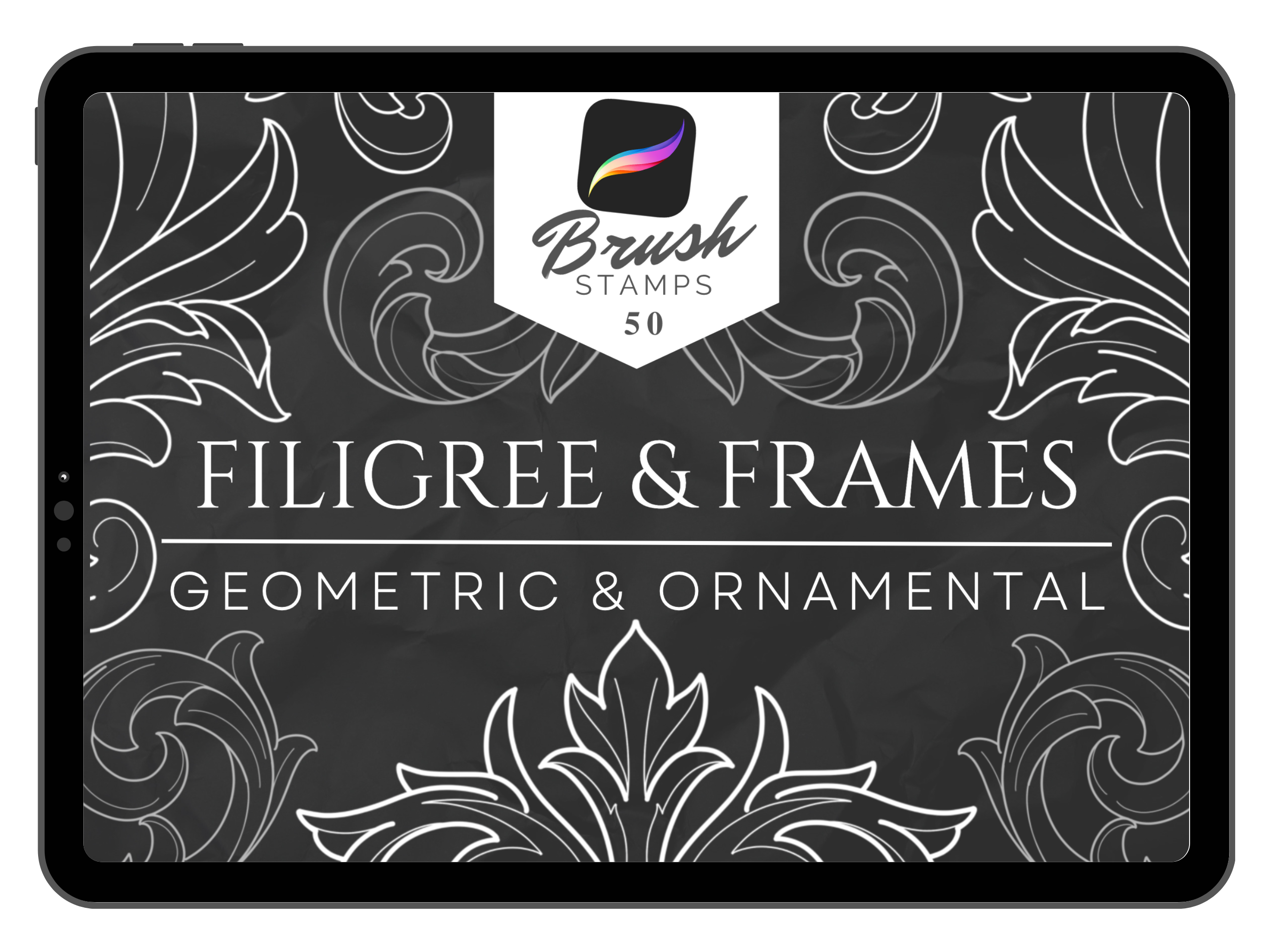 Filigree and Frames Brush Set for Procreate: 50+