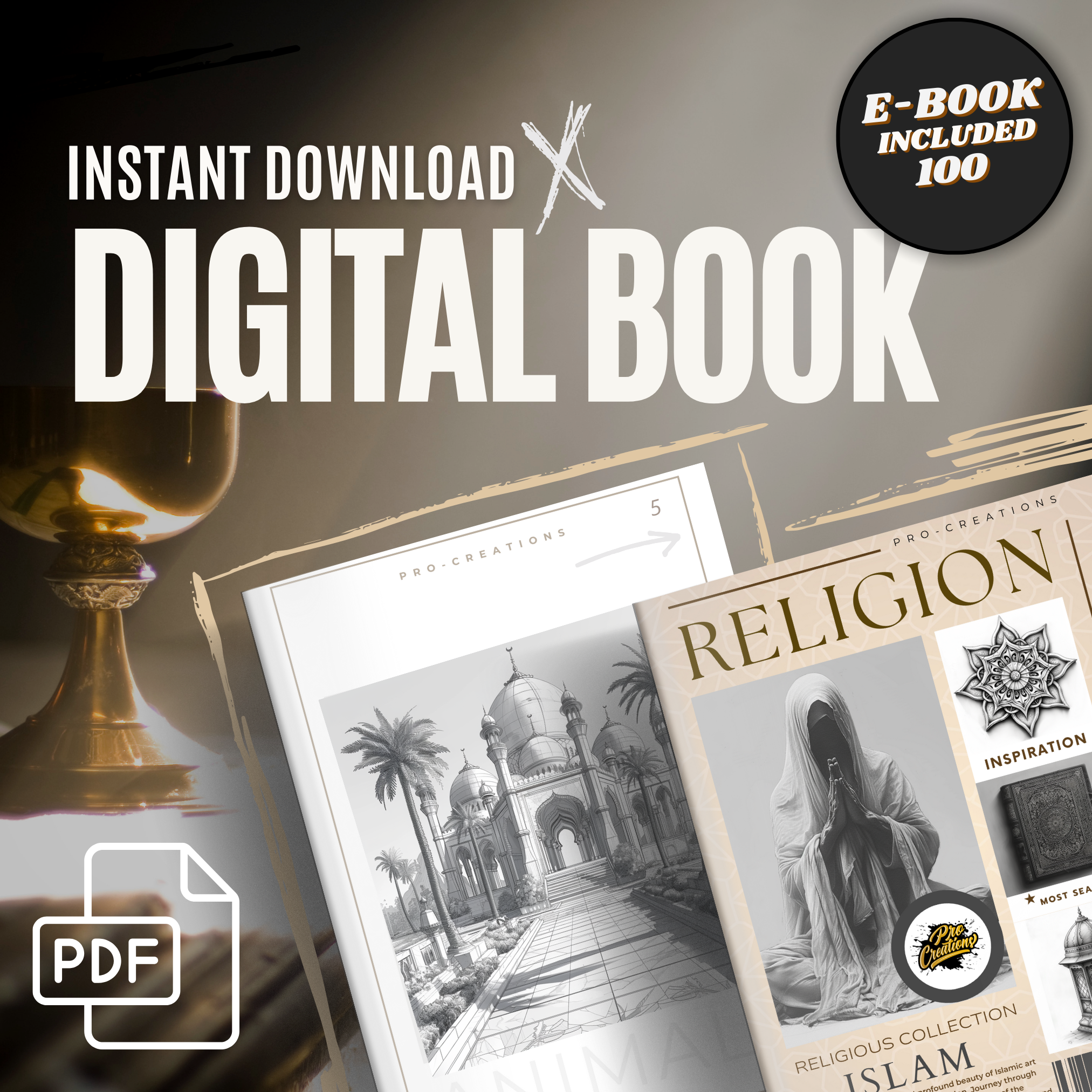 Islam Digital Design Collection: 100 Procreate- und Skizzenbuchbilder