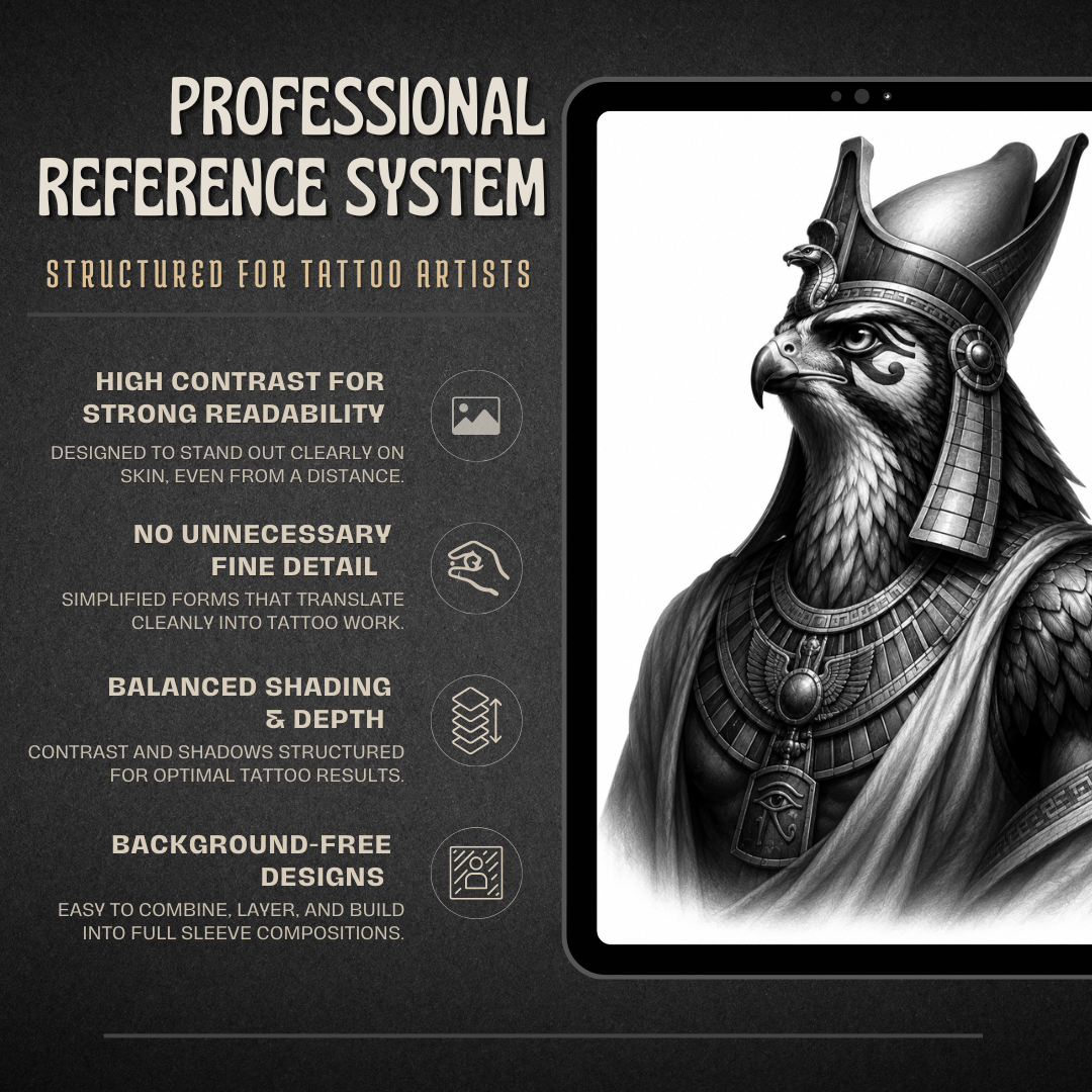 Egyptian Gods Procreate tattoo brush stamp set — design 5