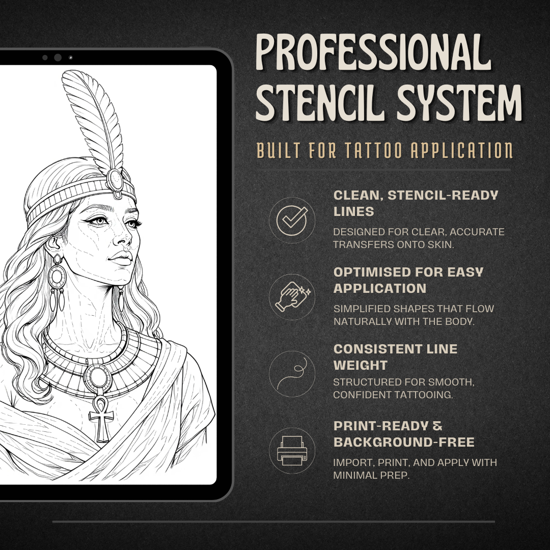 Egyptian Gods Procreate tattoo brush stamp set — design 6