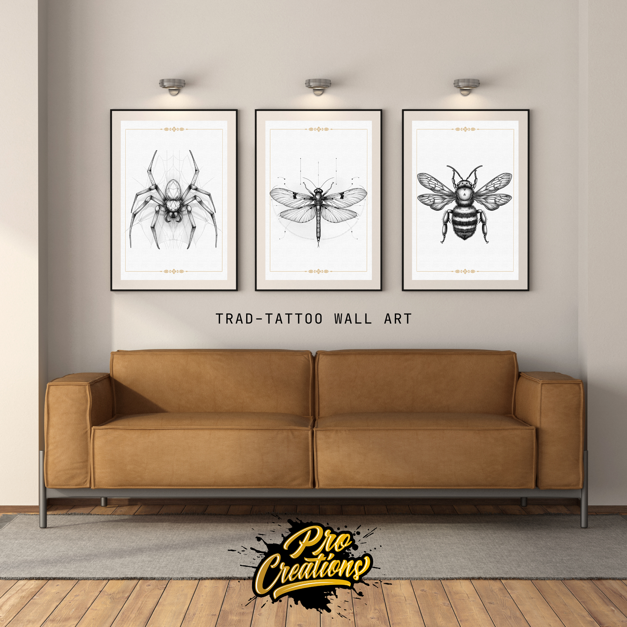 Fine Line & Minimalistic Insects & Bugs Flash Stamp Pack – Delicate Bug Tattoo Designs for Procreate & Sketchbook