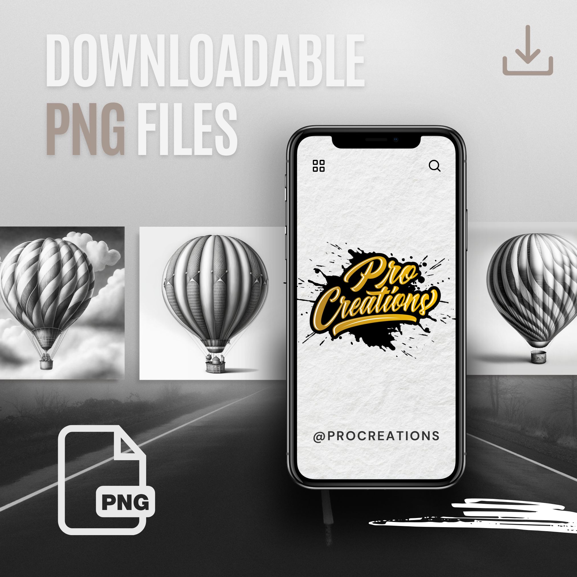 Hot Air Balloons Digital Design Collection: 50 Procreate & Sketchbook Images