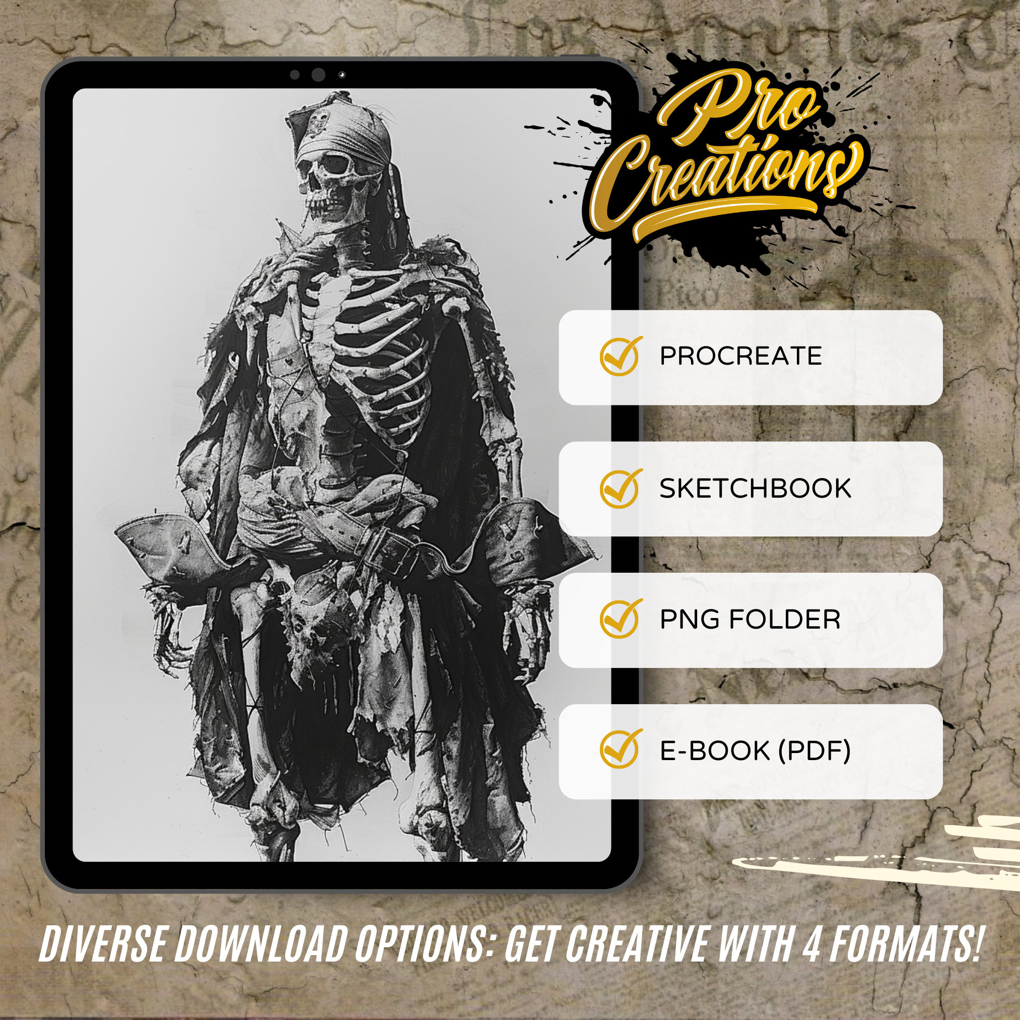 Pirate Age Digital Design Collection: 100 Procreate & Sketchbook Images