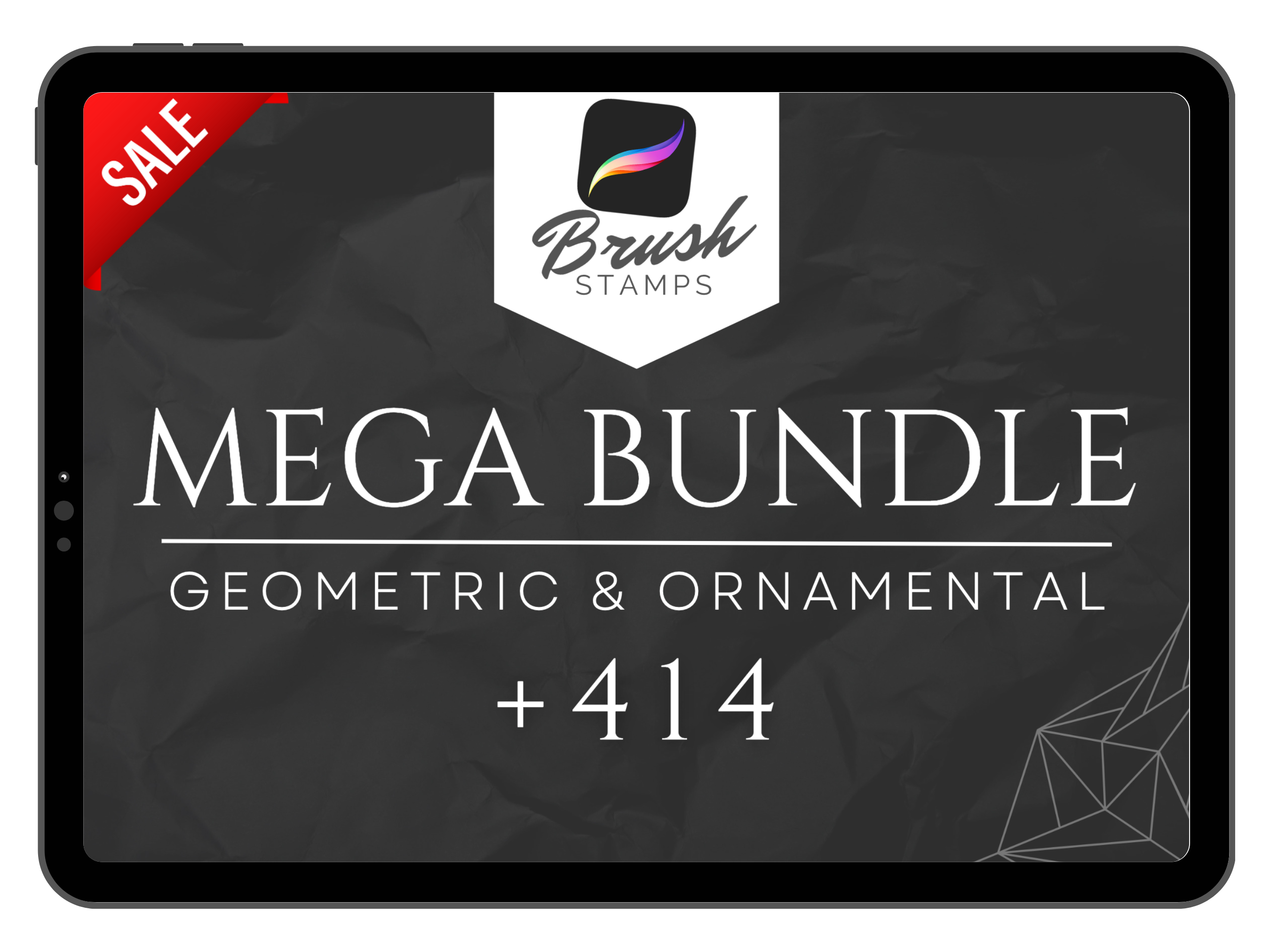 Paquete de pinceles geométricos y ornamentales MEGA +414 diseños
