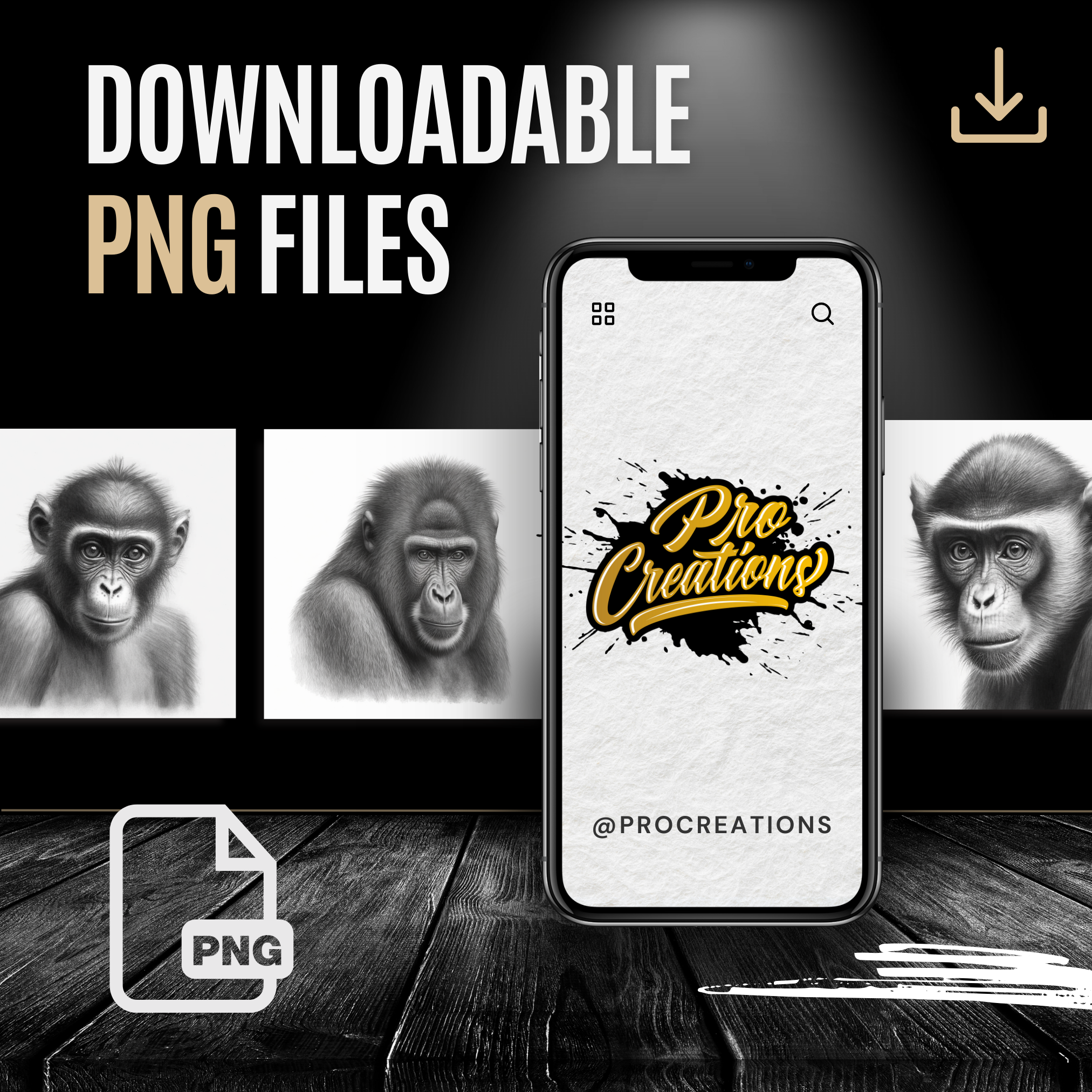 Primates Digital Reference Design Collection: 100 Procreate & Sketchbook Images