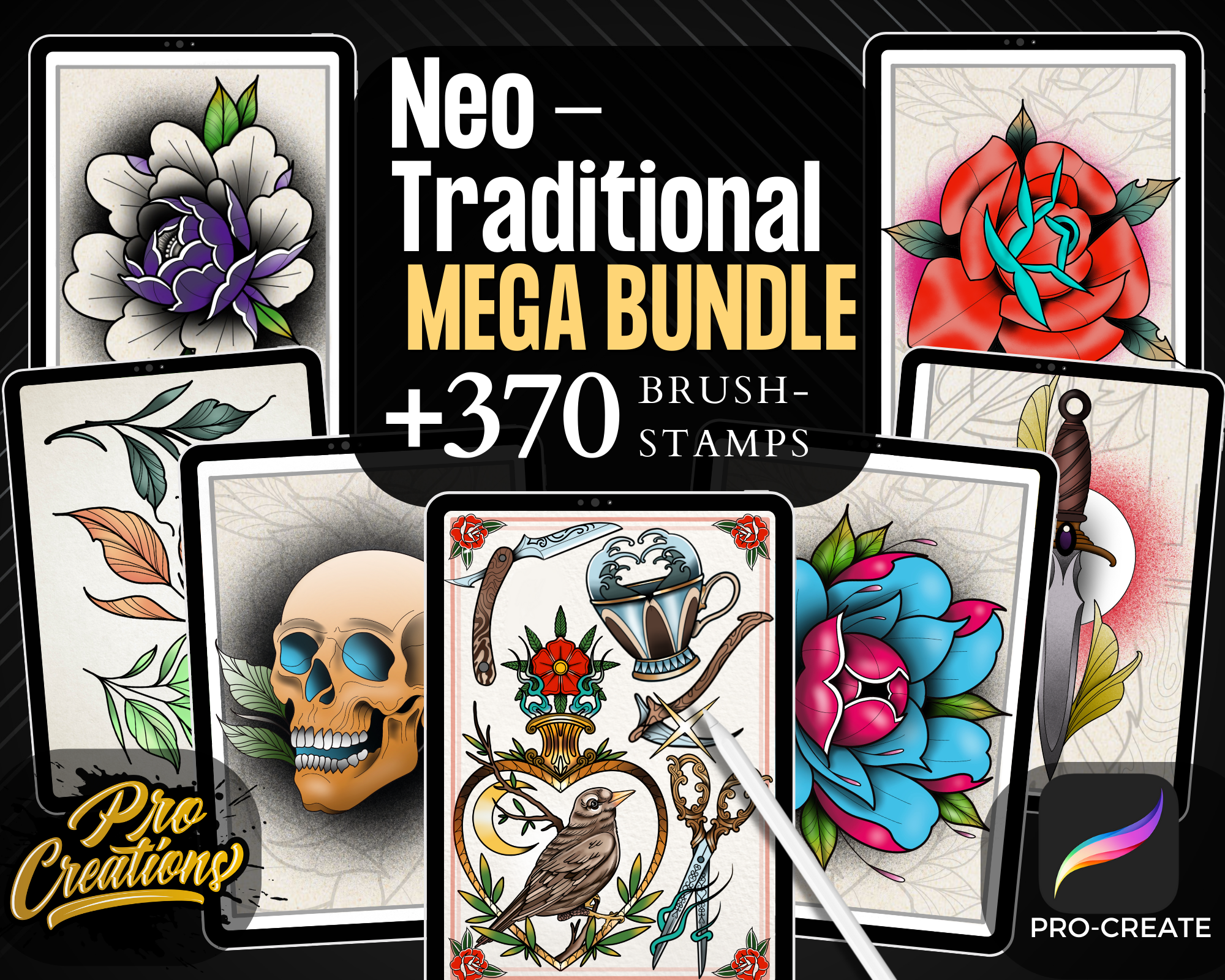 Neo-Traditionelles Megapaket: 370+