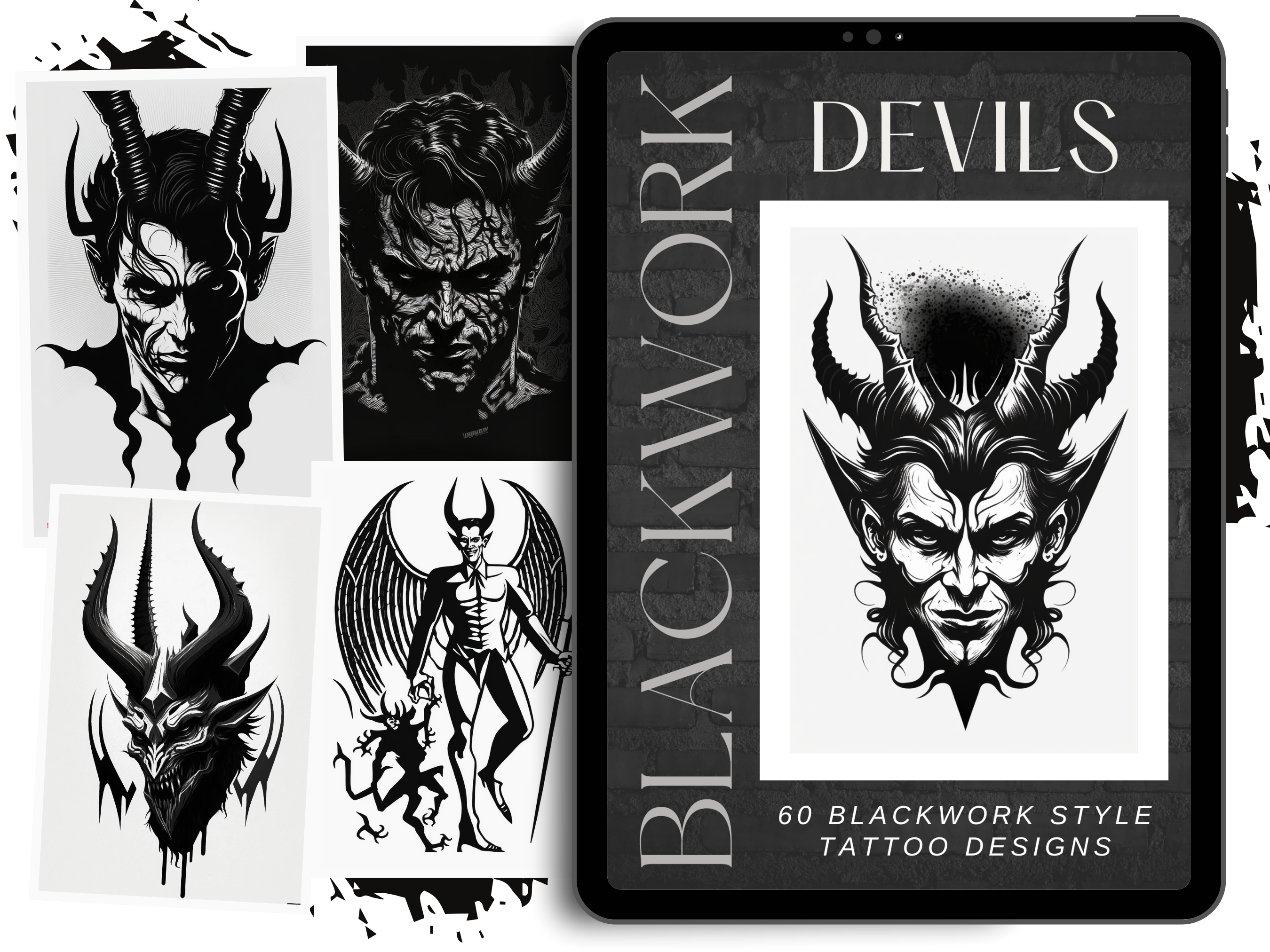 Tattoo Book Mixed Skull Devil Design Tattoo Art Book Flash Sketch Supplies  | eBay